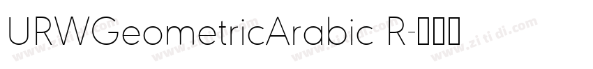 URWGeometricArabic R字体转换